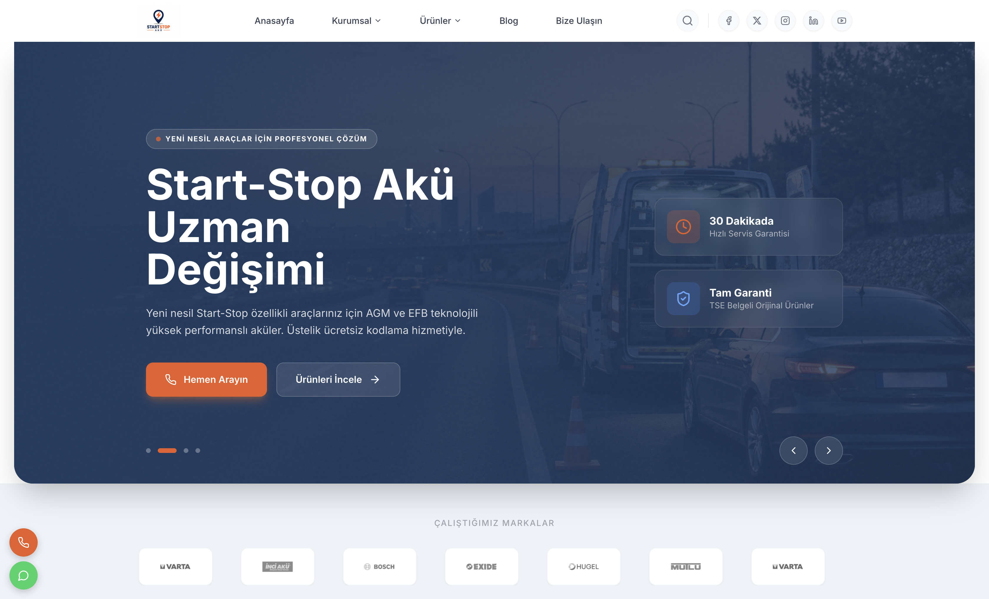 Start Stop Akü Web Sitesi